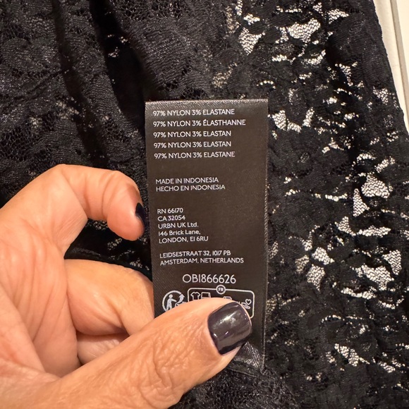 Anthropologie Black Lace Crew Neck - Picture 8 of 8